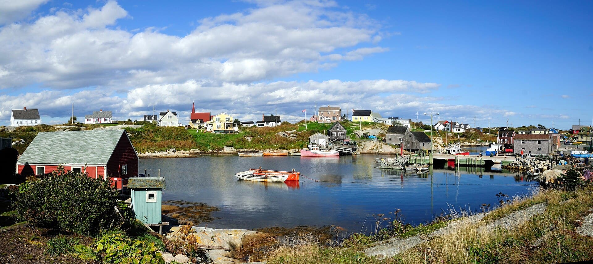 Panorama of the harbour at Peggy's Cove, Nova Scotia